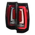 Spec-D Tuning LED TAILLIGHT GLOSSY BLACK HOUSING AND CLEAR LENS, 2PK LT-DEN07BKLED-SQ-RS